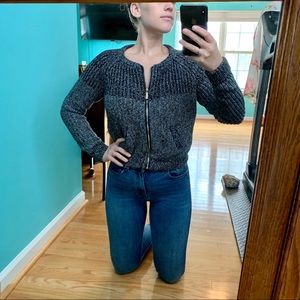 🌟 CK Zipper Sweater in Black & Grey